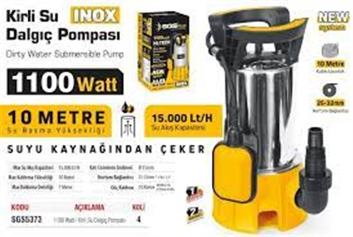 SGS KİRLİ SU POMPASI 1100 WATT (İNOX)  5373